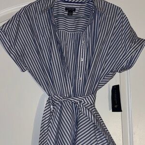 U.S. Polo Assn. Blue and White Striped Shirt
